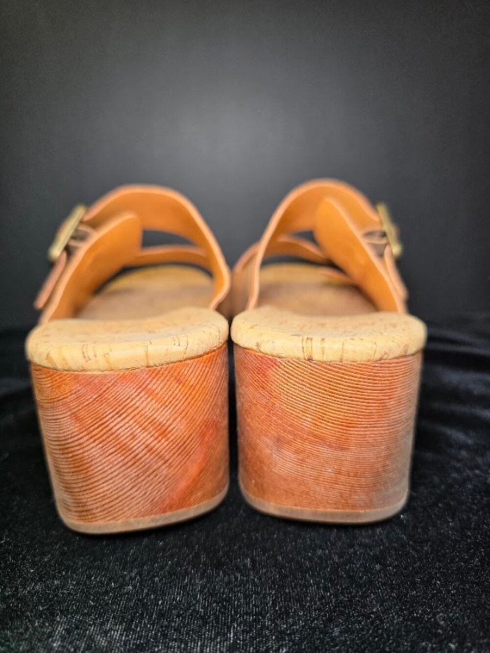 Kork-Ease Saffron Slide Leather Sandal Cork Woodgrain 9 - Picture 7 of 11